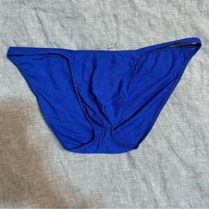 N2N Bodywear Sheer Mesh High Cut Briefs Blue Size Large NWT